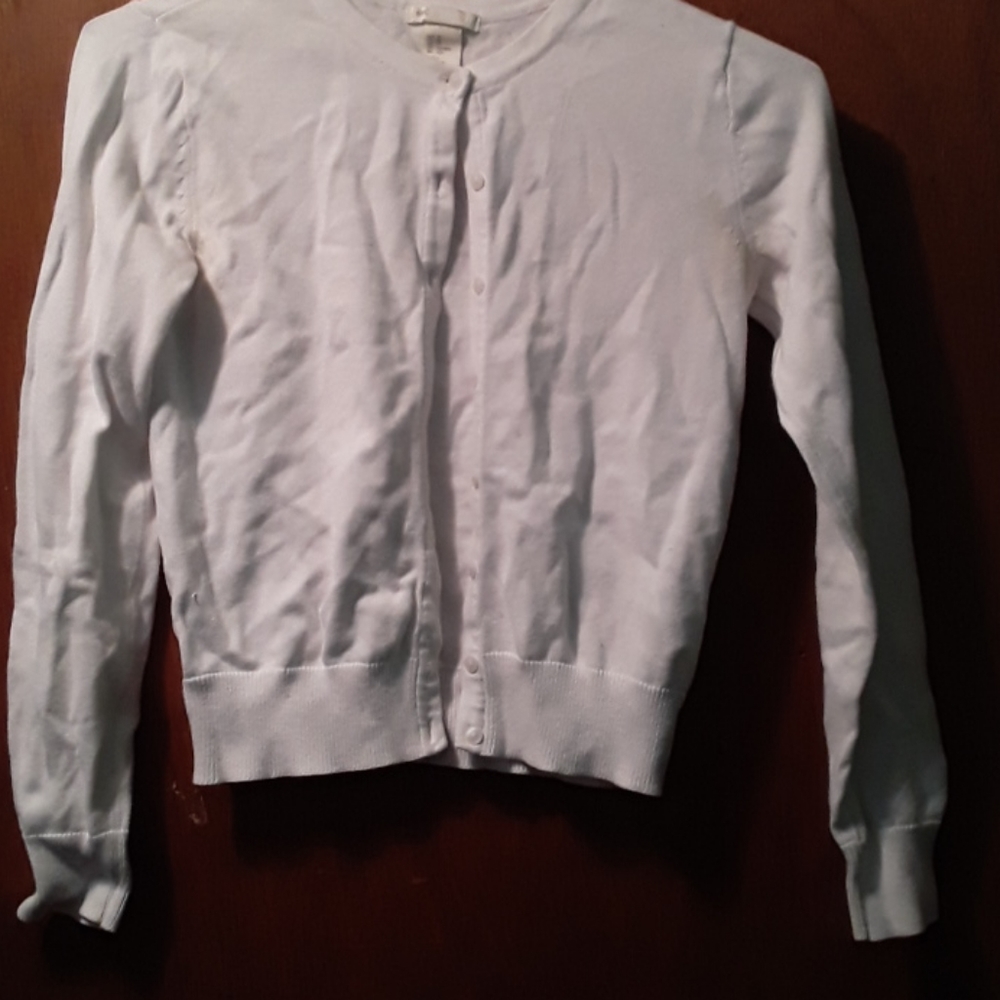 White cotton sweater